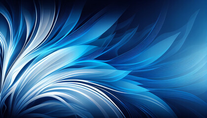 Wall Mural - Abstract blue background poster with dynamic. Technology network for presentation design. Generative AI