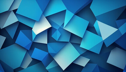 Blue 3d technology abstract background for presentation design. Futuristic Particles for business, Science and technology background. Generative AI. 