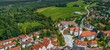 Bad Wurzach in Oberschwaben aus der Luft - Blick zum Kurhaus am Wurzacher Ried