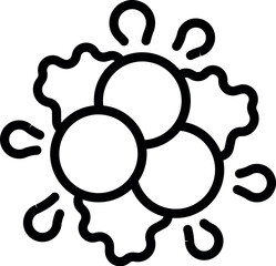 Sticker - Target splash icon outline vector. Player action. Paintball game