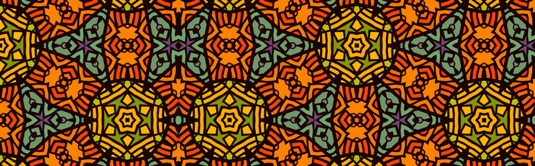 Colored African fabric – Textured pattern, illustration 