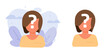 Woman mind question mark flat icon vector design, unknown faceless anonymous girl person, problem doubt female user icon graphic illustration, guess who and why thinking lady image clipart