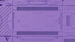 © RocknRoller Studios - Technological Background with Advanced, Purple Science Fiction Panels. 3D Render.