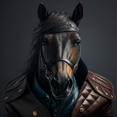 Sticker - The horse is dressed in leather