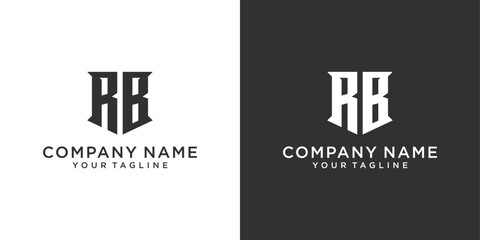 RB or BR initial letter logo design concept.