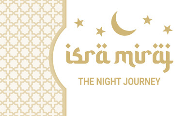 Wall Mural - isra miraj, the night journey, design and concept. suitable for background, card, poster, or sticker