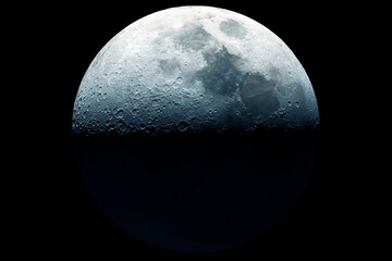 beautiful moon on a dark background. elements of this image furnished by nasa