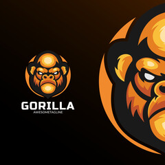 Wall Mural - Gorilla illustration logo design