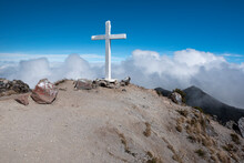 Cross On The Summit At Volcan Baru, ( 3475m)