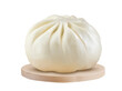 Single steamed bao bun isolated or a Chinese steamed bun, BaoZi. png transparency