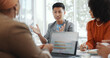 © K Davis/peopleimages.com - CEO, meeting or business people planning a strategy to increase sales for financial growth in office building. Team work, laptop or senior manager talking or speaking of project goals to employees
