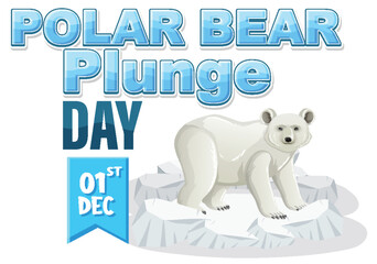 Wall Mural - Polar Bear Plunge Day Banner Design