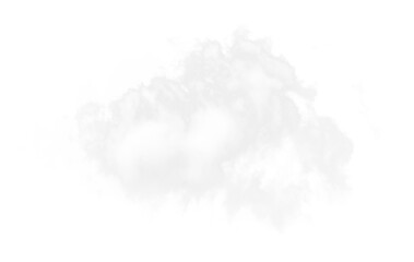 Isolated PNG cutout of a cloud on a transparent background, ideal for photobashing, matte-painting, concept art