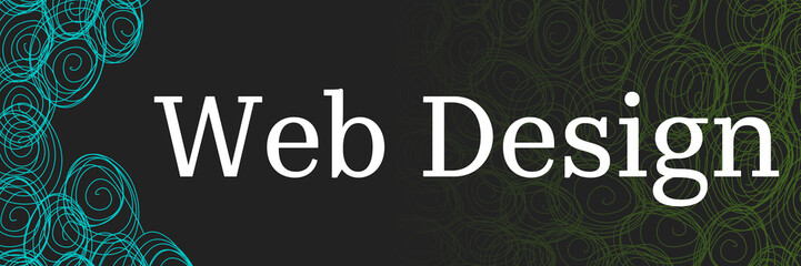 Web Design Turquoise Green Scribble Dark Horizontal Text 