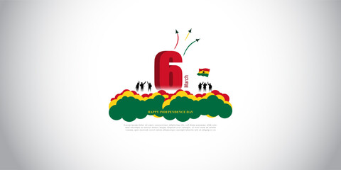 Wall Mural - vector illustration for happy Ghana independence day