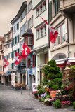 Fototapeta Most - Street view in old town Zurich, Switzerland