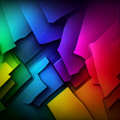 Wall Mural - 3d Colorful abstract background. Layout design template.  Created by AI. AI photo