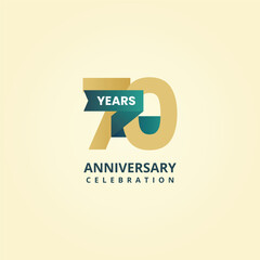 Wall Mural - 70 Years anniversary logo design