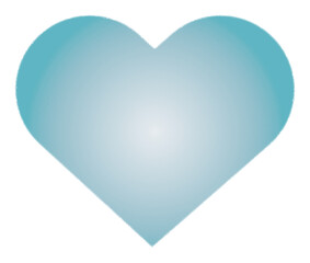 Wall Mural - Blue heart balloon icon suitable for Valentine's Day, White Day, Mother's Day, Father's Day, and love confession card production