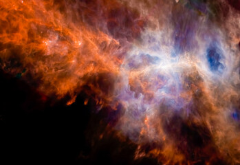 Wall Mural - colorful nebula. space background photo. elements of this image furnished by nasa.