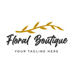 Wall Mural - Floral Boutique logo Design vector illustration