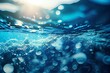 Blurred blue water. Generative AI