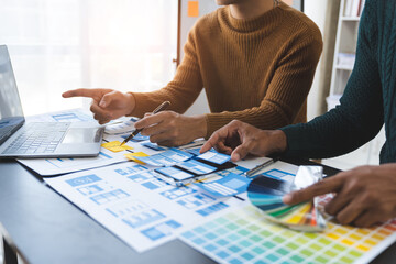 creative web, graphic designer, tester team planning website ui xi app for mobile application develo