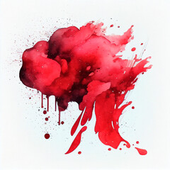 Aufkleber - red stains background, watercolor, ai generation
