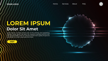 Wall Mural - galaxy in space landing page theme for business