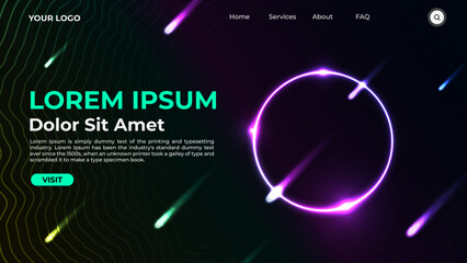 Wall Mural - galaxy in space landing page theme for business