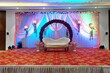 flower decoration on Light decoration and sofa in Banquet hall