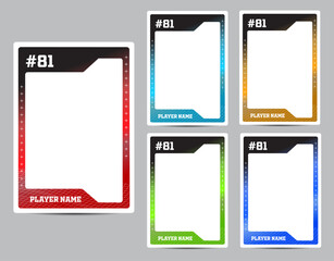 sport player trading card frame border template