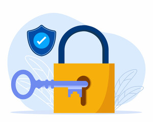 Wall Mural - Pin code password protection, Mobile data protection and security concept
