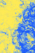 Blue and yellow blurred abstract background like marble