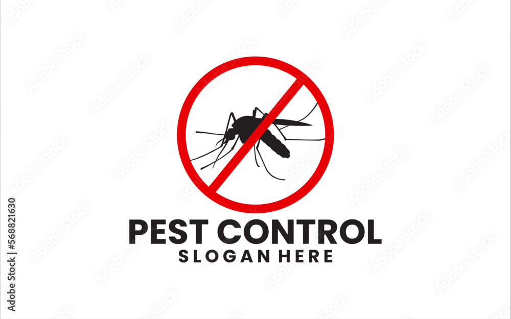 Pest control service logo design vector illustration