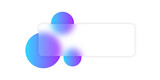 Abstract geometric shapes square frosted glass   on blue purple gradient circle isolated on transparent in modern style for background, banner, name card, credit card.