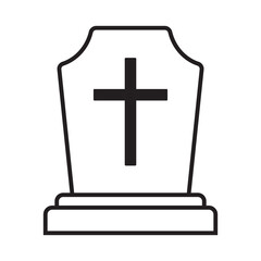 Wall Mural - Tombstone icon. Rip grave icon vector.