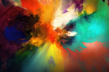 Wall Mural - world day of color abstract illustration generative ai