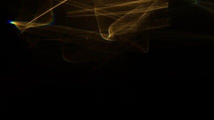 Aufkleber - Easy to add lens flare effects for overlay designs or screen blending mode to make high-quality images. Abstract sun burst, iridescent glare over black background. Wide angle horizontal wallpaper.