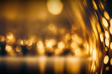 Gold bokeh awards glamour background ,made with Generative AI