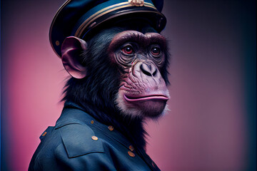 Canvas Print - Portrait of Majestic Monkey