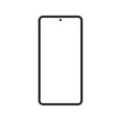 © Дмитро Pchelnikov - smartphone isolated on white.Model smartphone.Mobile phone with shadow on transparent background.Vector. Transparent screen isolated