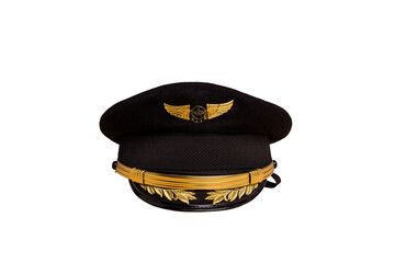 Pilot hat isolated on white background