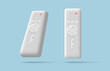 © Yaroslav - White remote control for TV and various electrical appliances. Modern 3D image for advertising concepts.