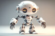 © Nilima - A confident Cute robot with a charming smile and sharp suit poses for the camera