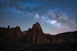 © plpictures by Paedii Luchs/Stocksy - Night landscape and scenic desert rocks