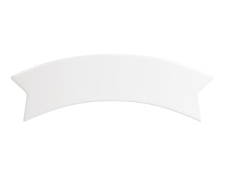 Wall Mural - ribbon text banner 3d render illustration - simple title frame of double white tape for sale or prom
