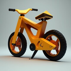 Wall Mural - Child bike in room. Generative AI.