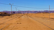 Stacja kolejowa pustynia Wadi Rum Jordania