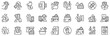 © blankstock - Fraud, Online thief and Steal cash set. Money crime line icons. Phishing robbery, launder money crime and tax offense line icons. Financial evasion, online fraud and wallet cash. Vector
